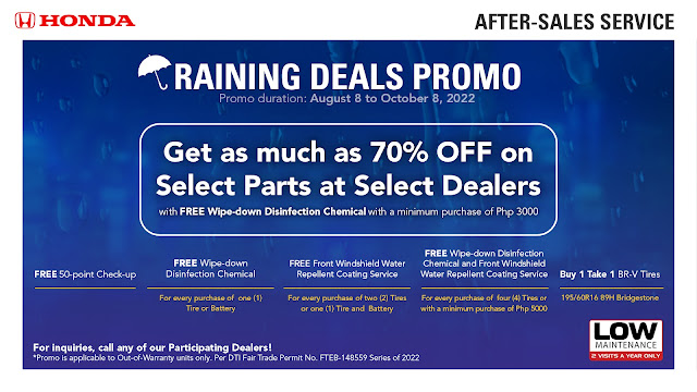 Drive worry-free this rainy season with Honda's After-Sales Raining Deals  Promo